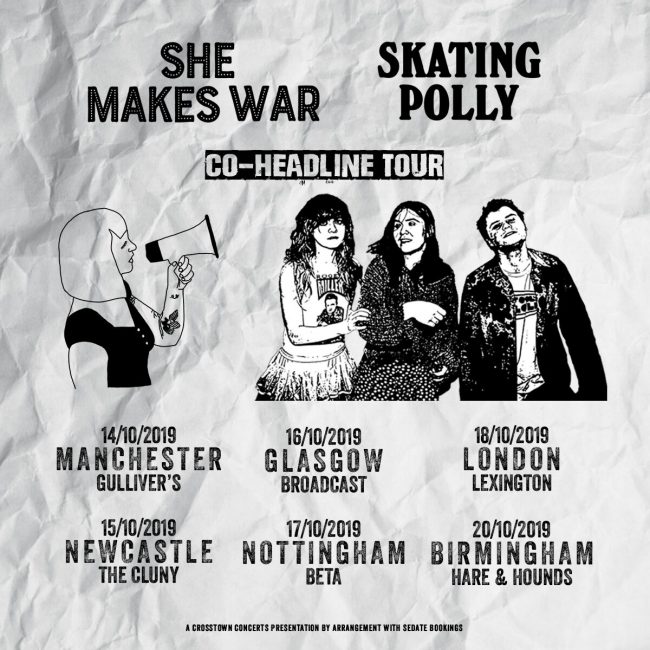 She Makes Tour - teaming up with Skating Polly for UK, French and German dates this October!