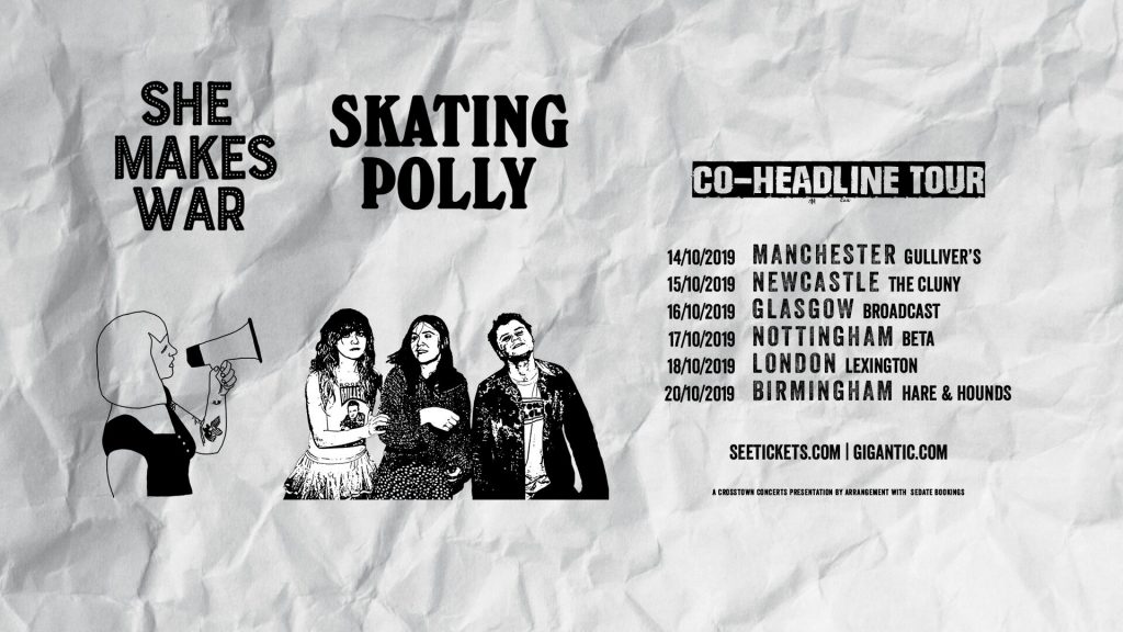 She Makes Tour - teaming up with Skating Polly for UK, French and German dates this October! 1